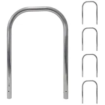 Trutzholm 5x Fahrradanlehnbügel 116x74 cm Edelstahl Fahrradständer grau