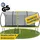Zero Gravity Gartentrampolin 457 x 305 cm inkl. Leiter und Bodenanker Blau