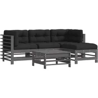 vidaXL Garten-Lounge-Set 5-tlg. grau