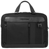 Piquadro Steve Briefcase Two Compartments Black