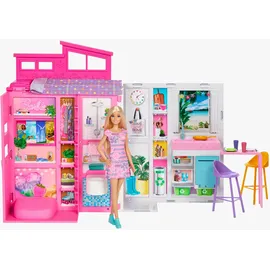 Barbie Puppenhaus Barbie Ferienhaus pink HRJ77