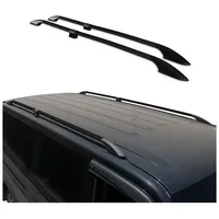 Omac Dachreling Relingträger kompatibel mit VW T5 T6 Transporter Multivan Caravelle 2003-2024 L1 Kurzer Aluminium Schwarz 2tlg