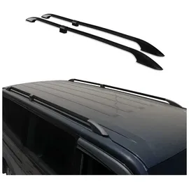 Omac Dachreling Relingträger kompatibel mit VW T5 T6 Transporter Multivan Caravelle 2003-2024 L1 Kurzer Aluminium Schwarz 2tlg
