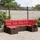 vidaXL Gartensofa-Set 6-tlg. braun