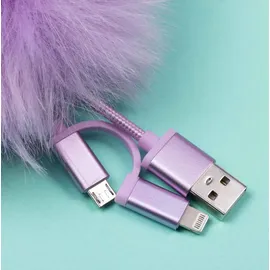 ThumbsUp! Thumbs Up Pusheen Tech - 3in1 USB Ladekabel PomPom, Violett