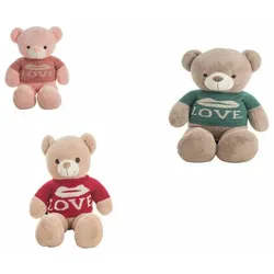 Plüschbär Carlitos im Pullover, 75 cm – Bunt und Stilvoll
