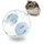 Relaxdays Hamsterball, Ø 18,5 cm, Laufkugel für Hamster & Mäuse, Kunststoff, Nagerspielzeug zum Laufen, transparent/blau