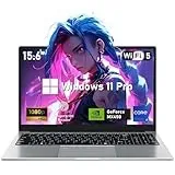 NIAKUN 15.6 Zoll Gaming Laptop Notebook, Gamer Laptop 16GB RAM 1TB SSD, GeForce MX450 Graphics, i7-1195G7 Prozessor (bis zu 5Ghz), Computer mit beleuchteter Tastatur, Type-C, RJ45/1000Mbps