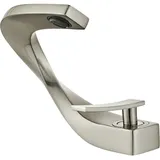 Sjqka - Badezimmer-Wasserhahn, eleganter Design-Waschtischmischer, Einloch-Wasserhahn, Messing (Nickel-Design)