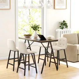 Homcom Bartisch 120 x 60 x 91 cm Beige