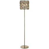 Licht-Erlebnisse Stehleuchte E27 155 cm hoch in Messing Antik