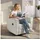 Homcom Relaxsessel Chenille 78 x 105 x 91 cm Cremeweiß elektrisch mit Liegefunktion