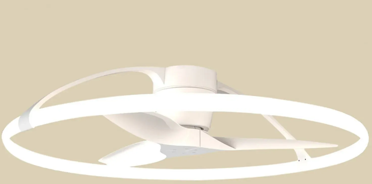 Smart LED-Deckenventilator Nepal, weiß, DC, leise Mantra Iluminación, Nepal, dimmbar, Weiß, für Wohnzimmer, Metall, Modern - 26