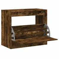 VidaXL Schuhschrank Räuchereiche 80x42x69 cm Holzwerkstoff