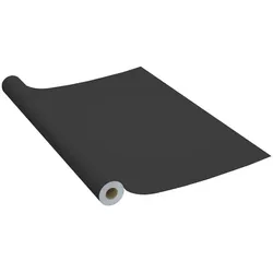 vidaXL Selbstklebende Möbelfolie Schwarz 500 x 90 cm PVC