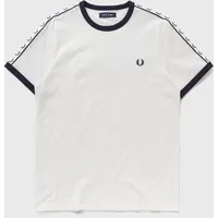 TAPED RINGER TEE - white - L