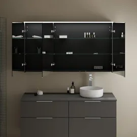 Burgbad Eqio 140 cm dunkelgrau matt mit LED