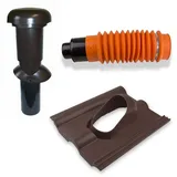 Klüber Klöber-set5 Dachentlüftung Dn100 Braun Frankf. Pf. Rohr