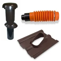 Klüber Klöber-set5 Dachentlüftung Dn100 Braun Frankf. Pf. Rohr