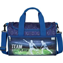 Sporttasche SCOOLI "Team Player", Kinder, Gr. B/H/T: 35cm x 23cm x 16cm, blau (team player), Polyester, Taschen