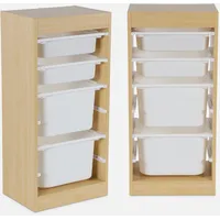 Sweeek Kindermöbel mit 4 Aufbewahrungsboxen, (2er-Set) - Sweeek