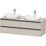 Duravit Waschtischunterschrank 4 Auszüge 160 x 56,8 x 55 cm Taupe Matt