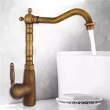 Gojoy - Nostalgie Einhebel Wasserhahn Waschbecken Retro Waschtischarmatur Mischbatterie Einhebelmischer Wasserfall Armatur