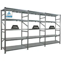 Proregal Fachbodenregal Metall 200x360x60 cm Silber