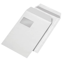 Mayer-Kuvert Versandtasche C4 mit Fenster haftklebend, 120 g/qm, weiß