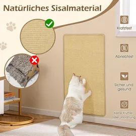 Costway Kratzmatte 80 x 50 cm beige