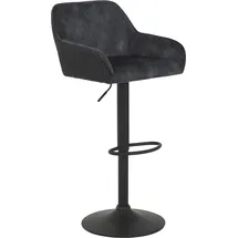 Hela Barhocker DOLLIE schwarz (anthrazit, schwarz), B:51cm H:87cm T:52cm, 100% Polyester, Hocker, Barhocker, 360° drehbar