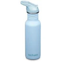 Klean Kanteen Edelstahl-Trinkflasche | Classic Narrow (Flip Sport) | Clear Sky | Fahrradflasche | mit neuem Trinkverschluss