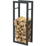 BC-ELEC Holzablage Stahl 100 x 40 x 25 cm Schwarz