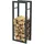 BC-ELEC Holzablage Stahl 100 x 40 x 25 cm Schwarz