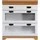 OTTO home Unterschrank OTTO HOME "Rügen", weiß (weiß, honig), B:80cm H:88cm T:60cm, Massivholz, Schränke, Unterschrank, Breite 80 cm, Kiefer massiv, Schubkästen mit Glaseinsatz