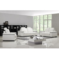 JVmoebel Sofa Sofa 3 Sitzer Design Sofas Polster Couchen Leder Moderne Dreisitzer, Made in Europa weiß