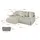 altdecor Ecksofa Cord 2-Sitzer Beige