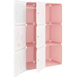 vidaXL Kinderschrank Modular mit 6 Würfeln Rosa PP