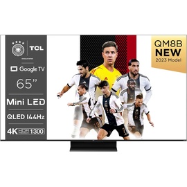 TCL 65QM8B Fernseher MiniLED 65 Zoll, QLED, 144Hz, 4K HDR Premium 1300nits, Google TV, Dolby Atmos, Onkyo, Game Master Pro 2.0