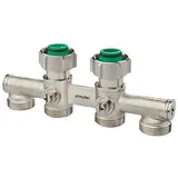 Simplex 4-fach H Modul für Heizkörper mit integrierten Ventilen, G3/4" Außenanschluss - Eurokonus Dichtungen - F10059