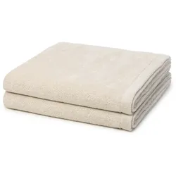 Cawö Lifestyle Duschtuch-Set - 2er-Set Natur Silber 