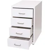 Mendler Boston Rollcontainer 48x28x41 cm weiß