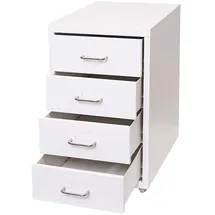 Mendler Boston Rollcontainer 48x28x41 cm weiß