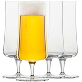 Schott Zwiesel Beer Basic 0,3 l (4er-Set), klassische Biertulpe mit Moussierpunkt, spülmaschinenfeste Tritan-Kristallgläser, Made in Germany (Art.-Nr. 130006)