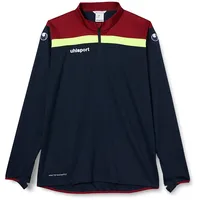 Uhlsport Offense 23 1/4 Zip Top Sweatshirt, Marine/Bordeaux/Fluo gelb,