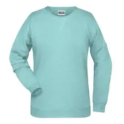 Damen Raglan Sweatshirt 8021, Gletscher-melange, Größe L - Gletscher-melange - L