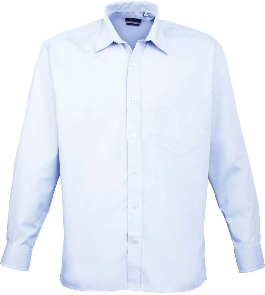 Premier Workwear Herren Popeline Hemd langarm PR200 light blue 41 (16)