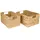 HMF Aufbewahrungskorb 2er Set geflochten aus Wasserhyazinthe in Beige