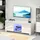 Homcom TV-Schrank Lowboard 120 x 34 x 45 cm Weiß Glas