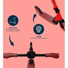 Hudora Scooter Up 200, red, Alu-Cityroller